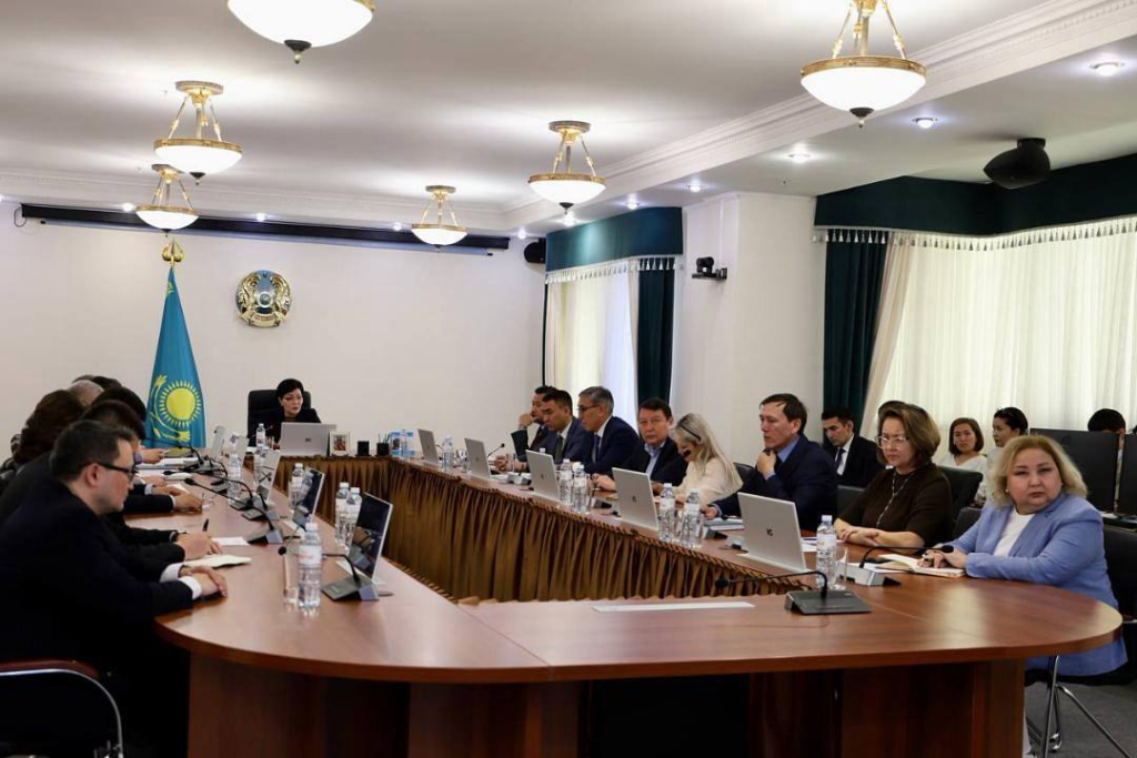 ЕҚРҒЗИ қызметкерлері ҚР Еңбек және халықты әлеуметтік қорғау министрі Светлана Жақыпованың төрағалығымен өткен кеңеске қатысты